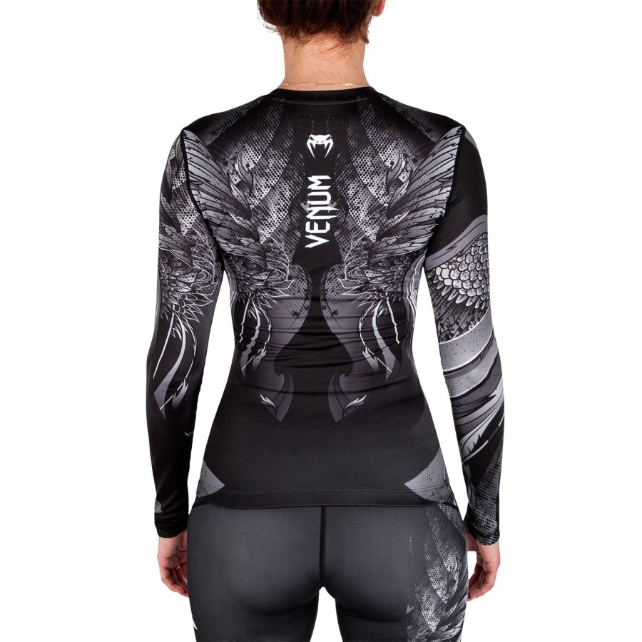 venum phoenix rashguard - long sleeves - blackwhite - for women