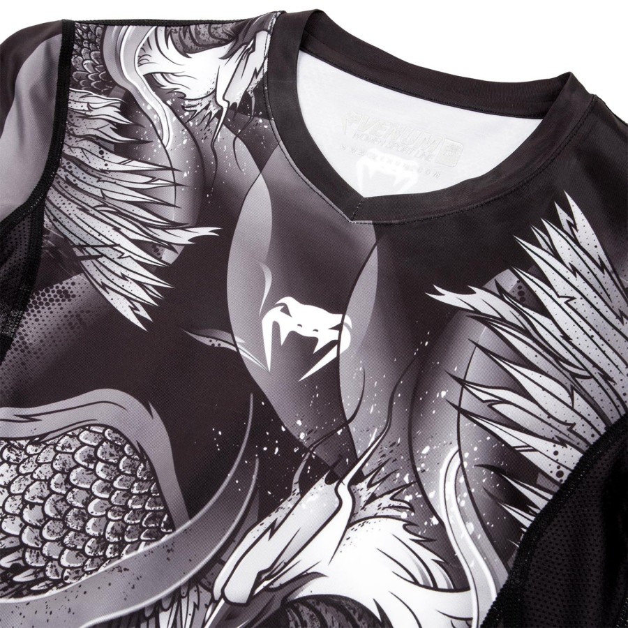 venum phoenix rashguard - short sleeves - blackwhite - for women