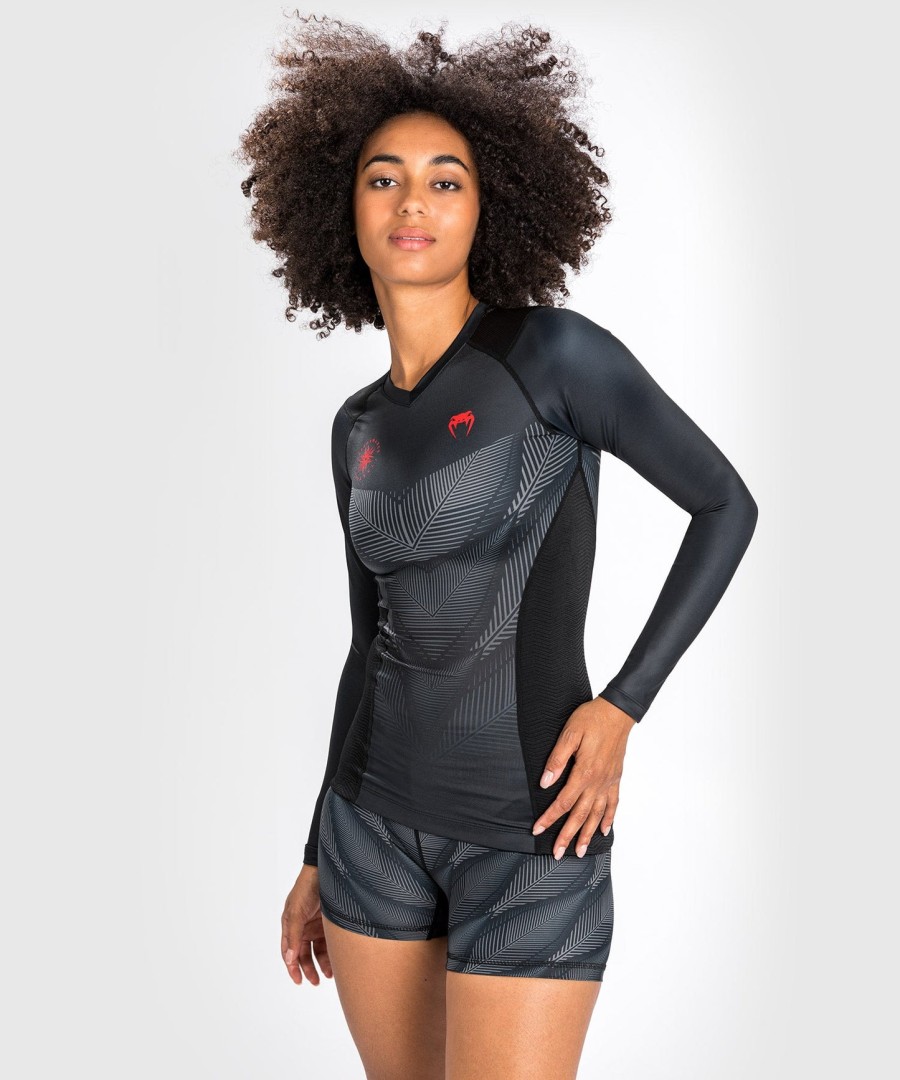 venum phantom rashguard long sleeves - for women - blackred
