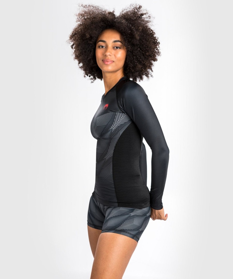 venum phantom rashguard long sleeves - for women - blackred