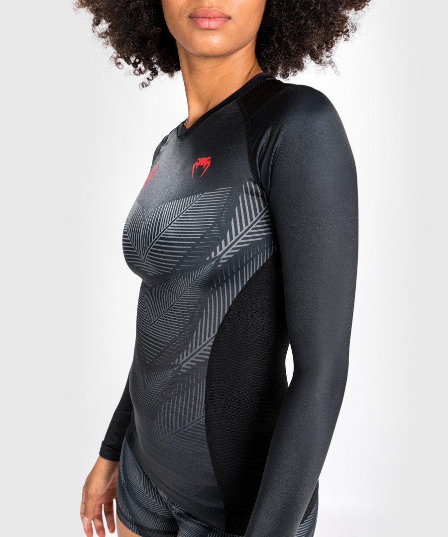 venum phantom rashguard long sleeves - for women - blackred