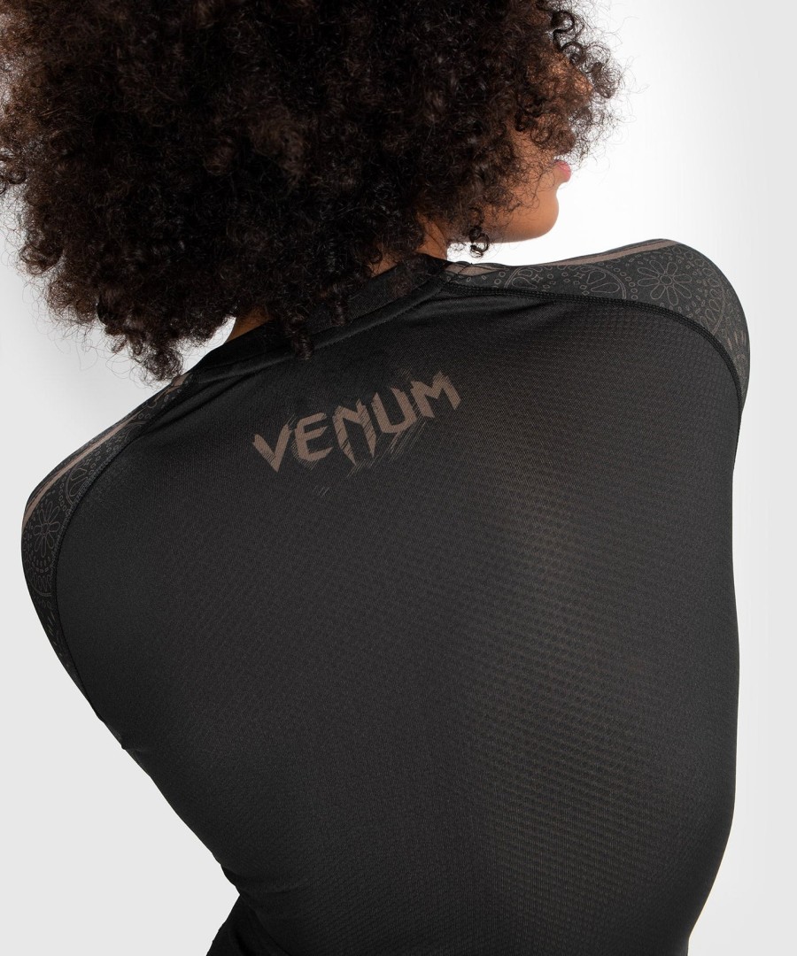 venum women santa muerte dark side - rashguard long sleeves - blackbrown