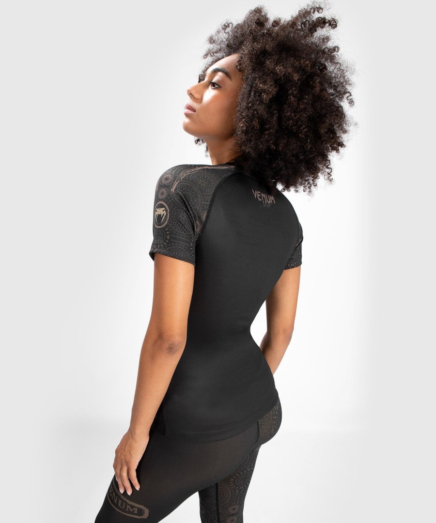 venum women santa muerte dark side - rashguard short sleeves - blackbrown