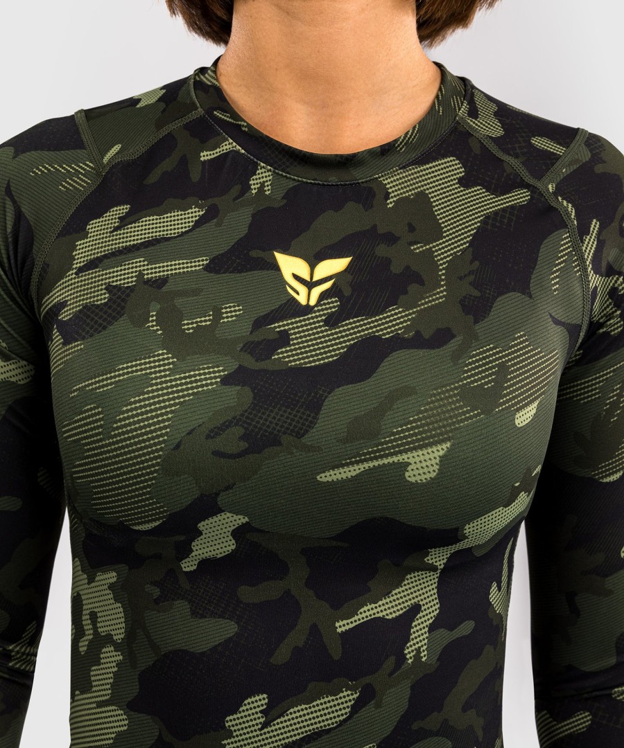 venum x sophia rose women long sleeve rashguard - forest camo