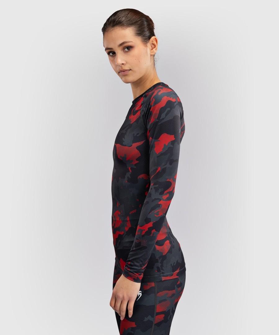 venum x sophia rose women long sleeve rashguard - urban red camo