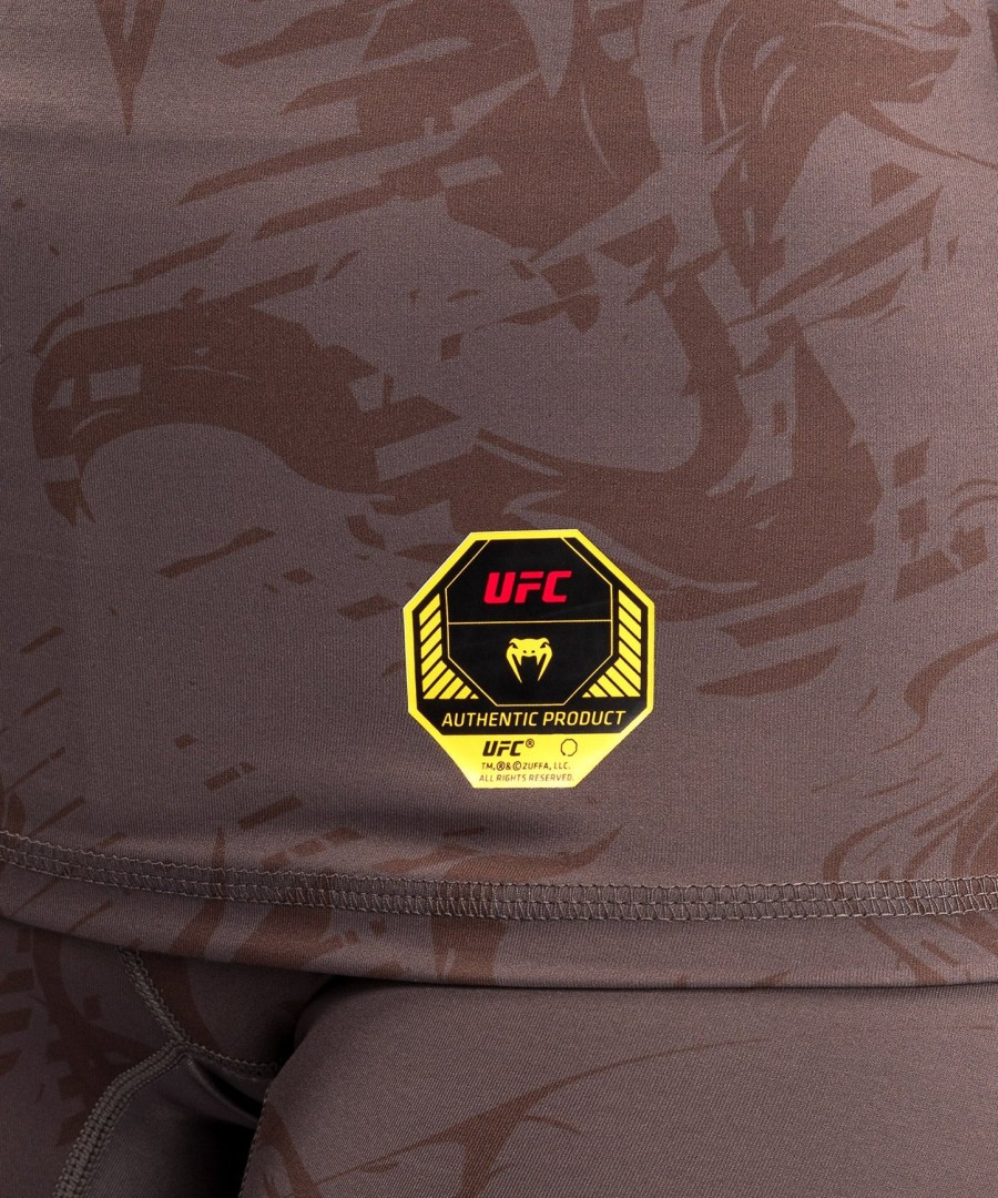 ufc fusion by venum fight week women performance long sleeve rashguard - earthen brown