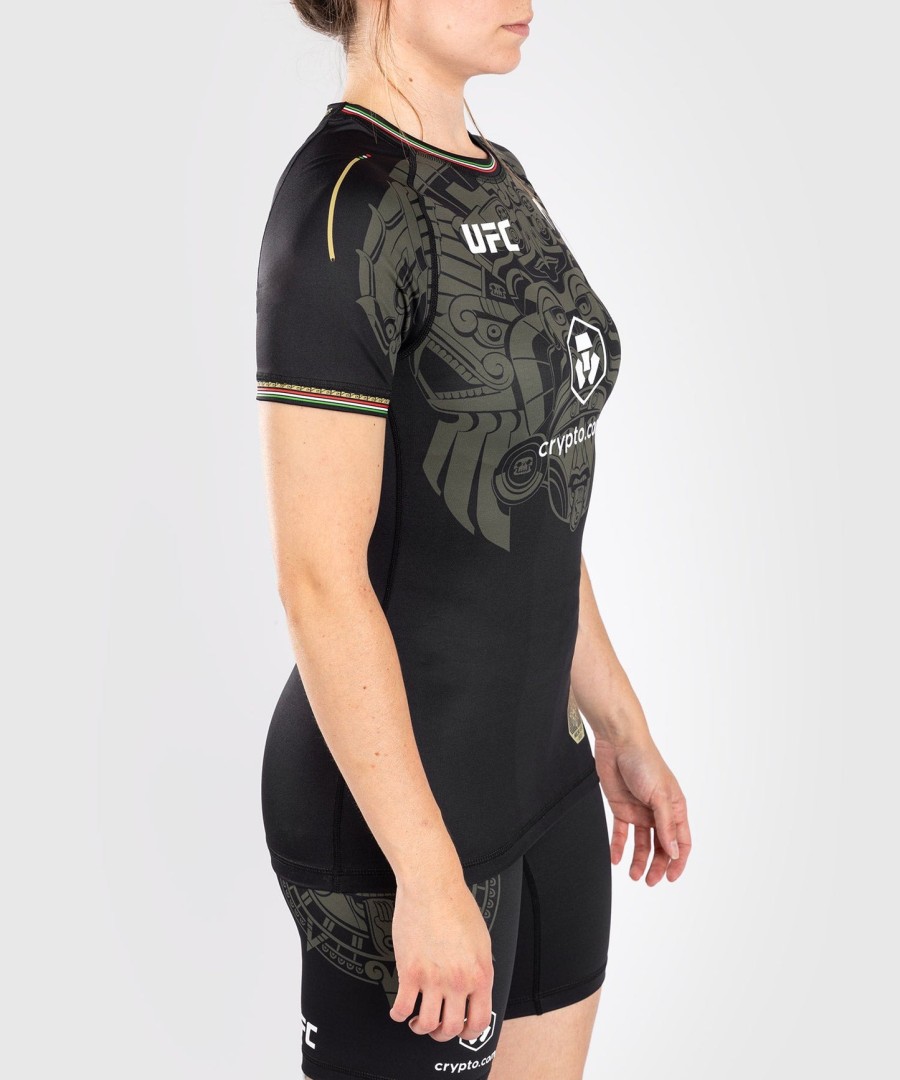 noche ufc by venum authentic fight night women performance short sleeve rashguard - black