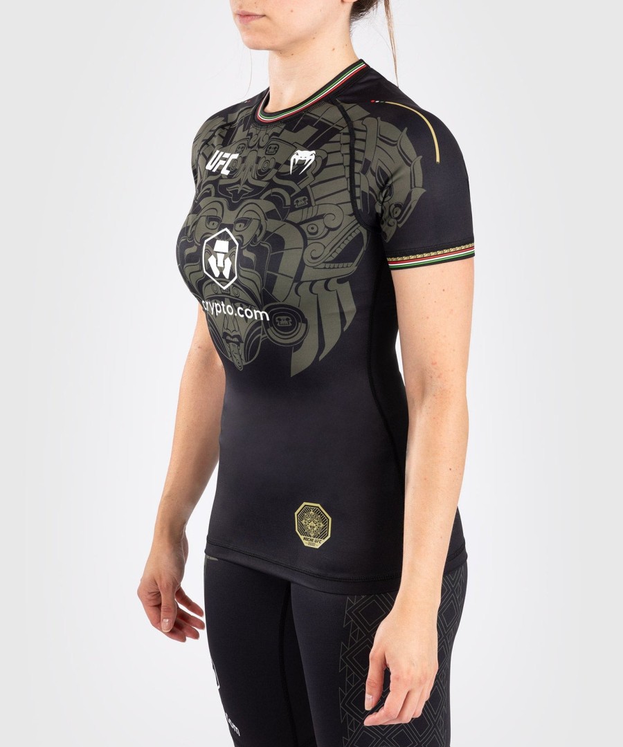 noche ufc by venum authentic fight night women performance short sleeve rashguard - black