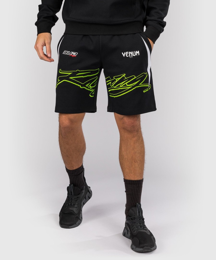 venum x bud racing men cotton shorts - blackwhitelime green