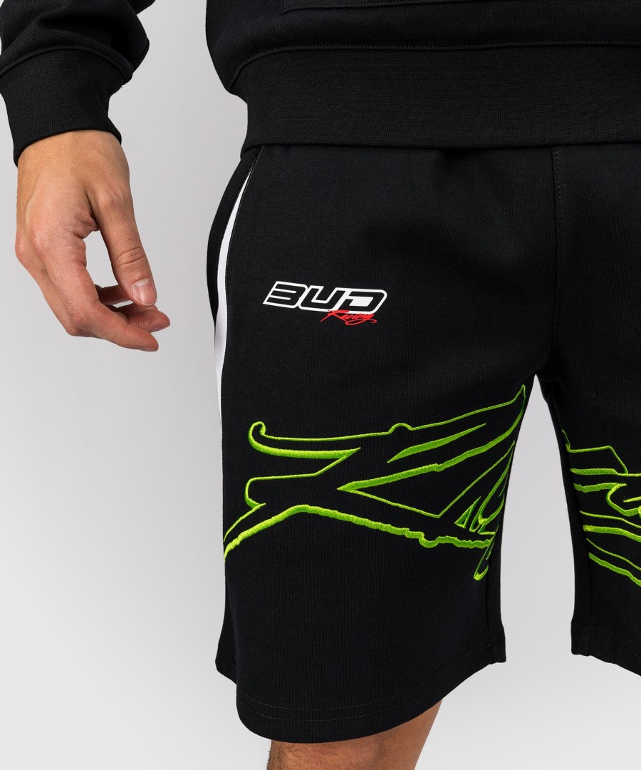 venum x bud racing men cotton shorts - blackwhitelime green
