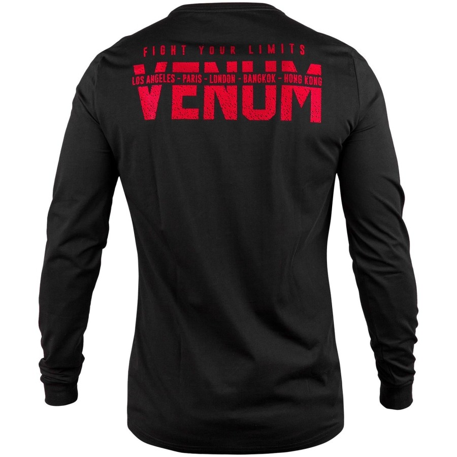 venum signature t-shirt - long sleeves - blackred