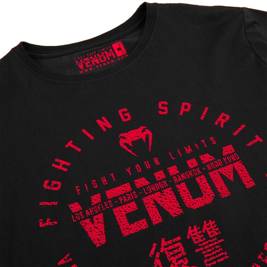 venum signature t-shirt - long sleeves - blackred