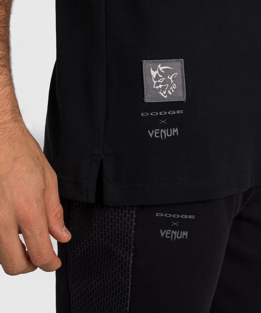 venum x dodge demon 170 men polo shirt - black