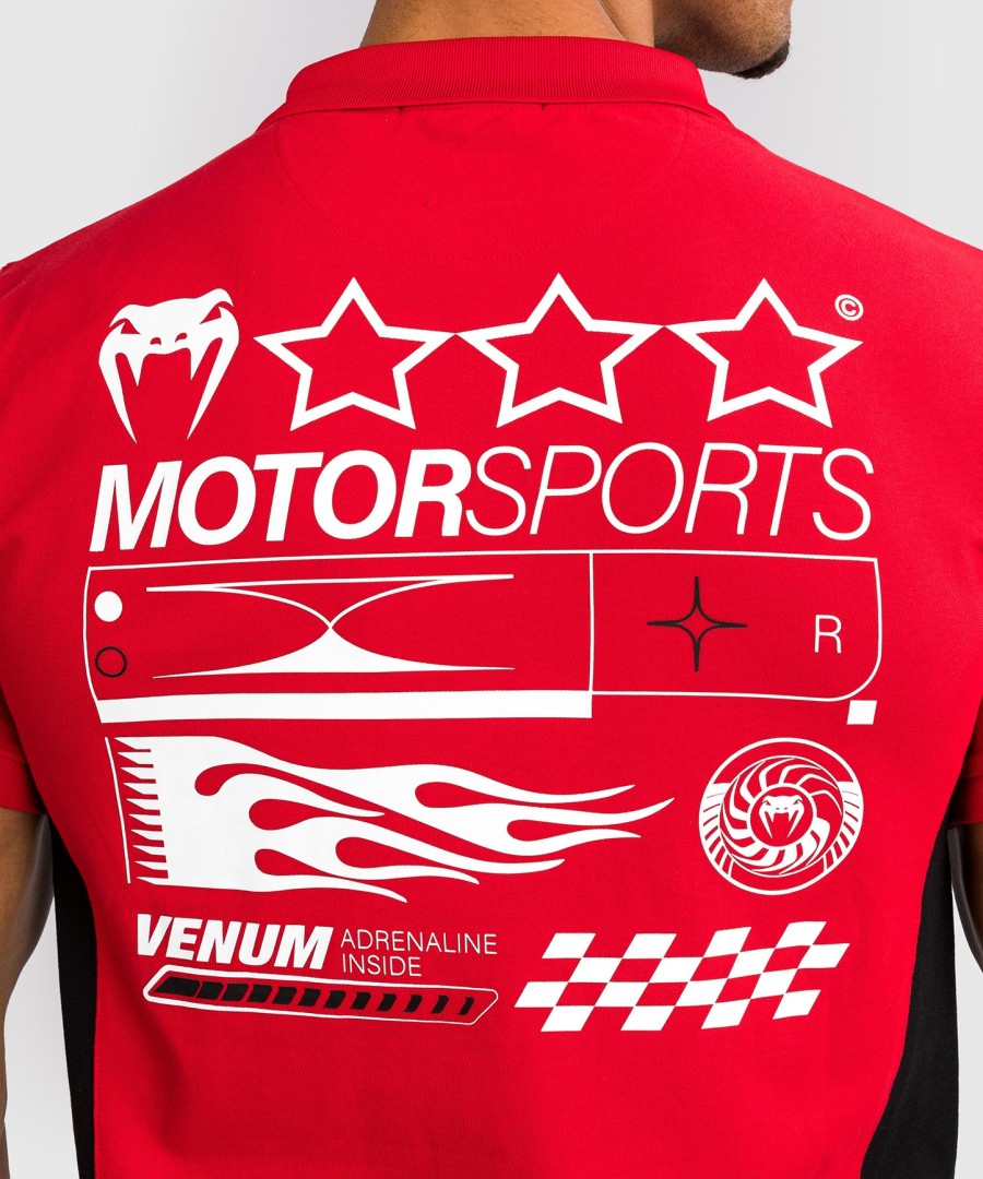 venum motorsport cotton polo - racer red