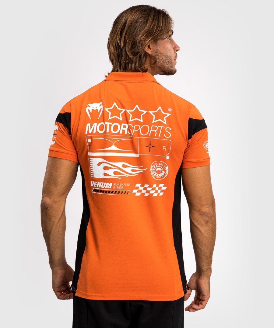 venum motorsport cotton polo - tangerine