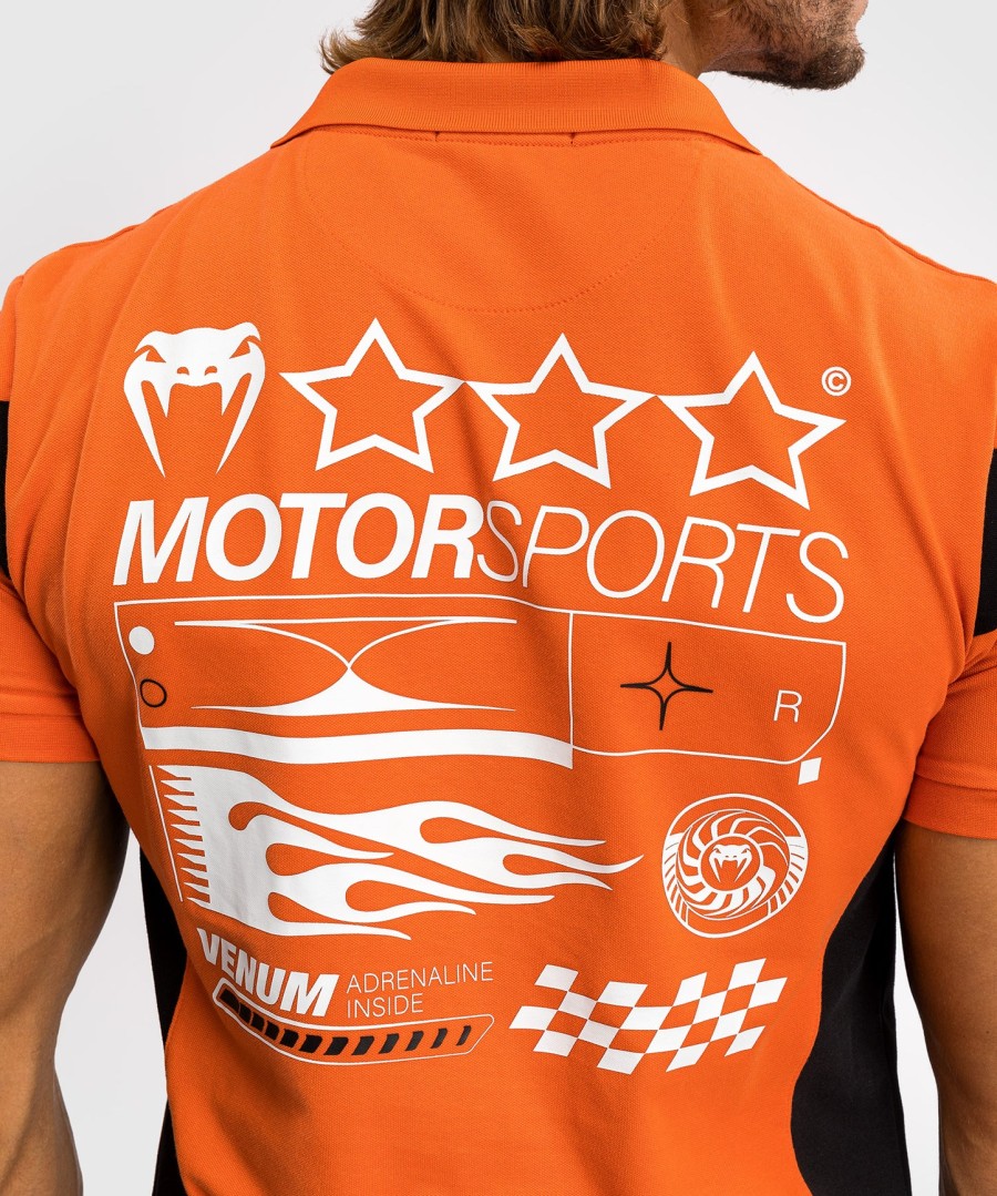 venum motorsport cotton polo - tangerine