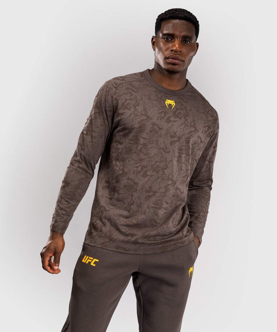 ufc fusion by venum fight week men long sleeve t-shirt - earthen brown