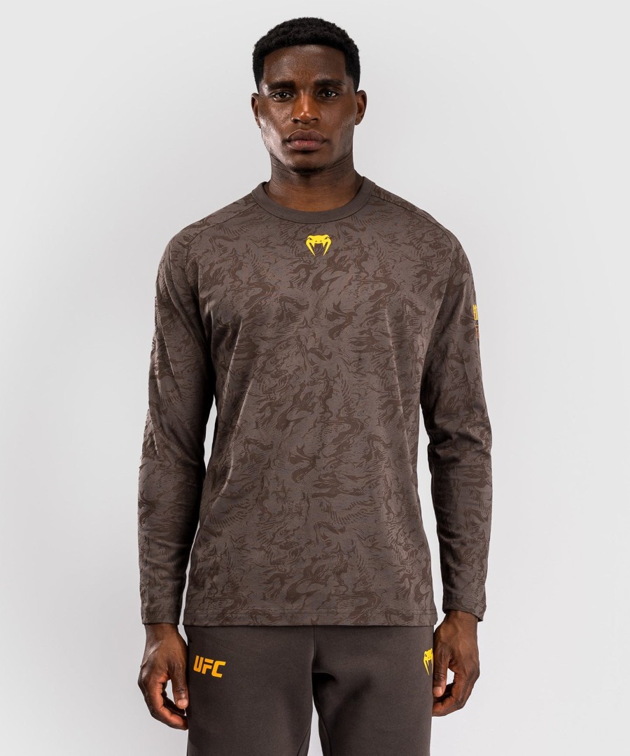 ufc fusion by venum fight week men long sleeve t-shirt - earthen brown