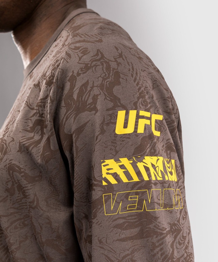 ufc fusion by venum fight week men long sleeve t-shirt - earthen brown