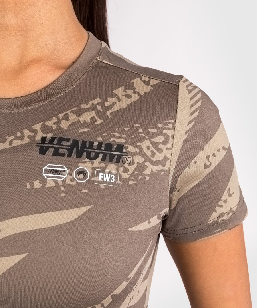 ufc adrenaline by venum fight week women dry-tech t-shirt - desert camo