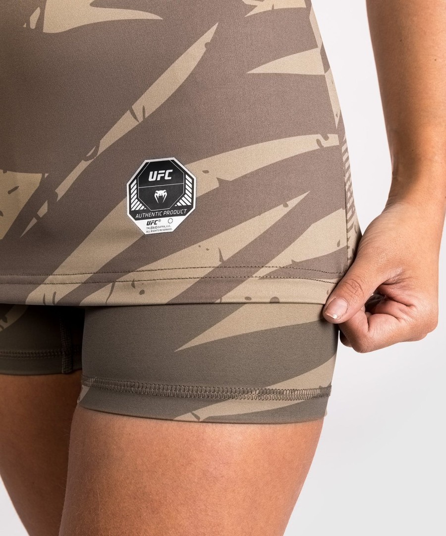 ufc adrenaline by venum fight week women dry-tech t-shirt - desert camo