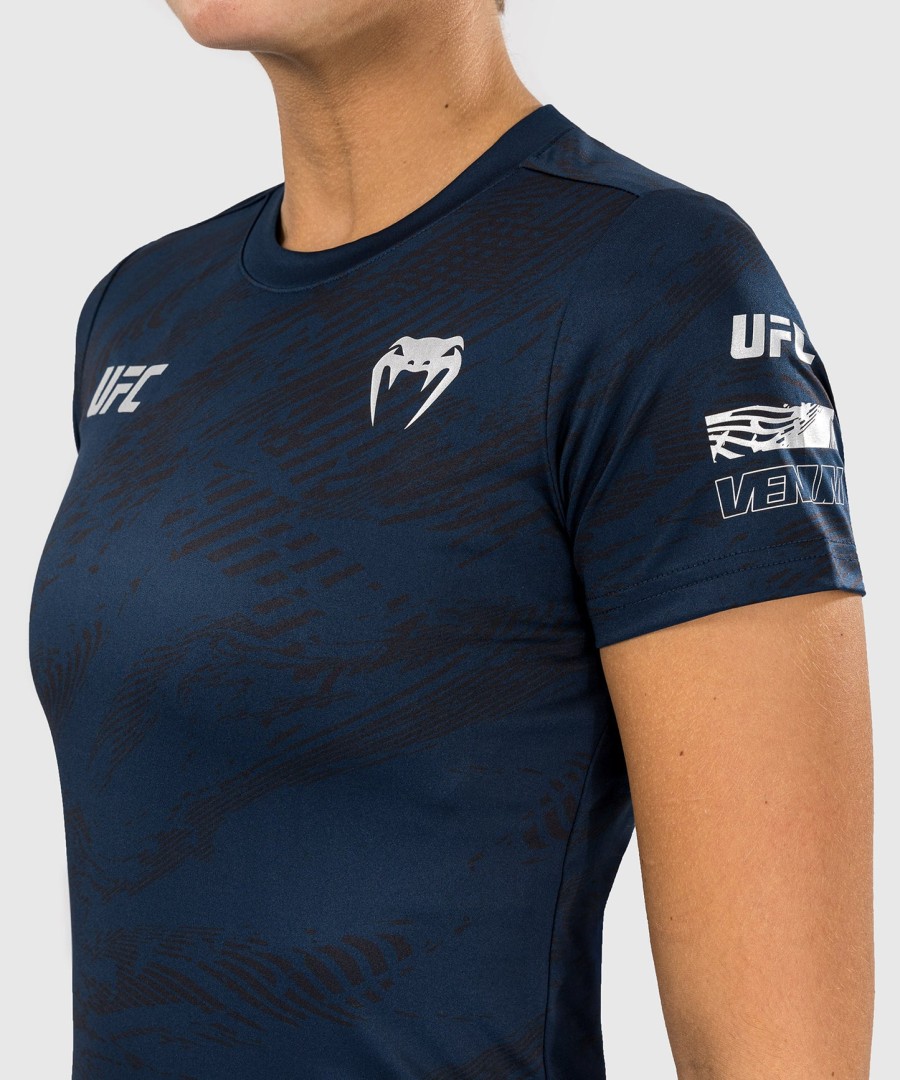 ufc fusion by venum fight week women dry-tech t-shirt - oceanic blue
