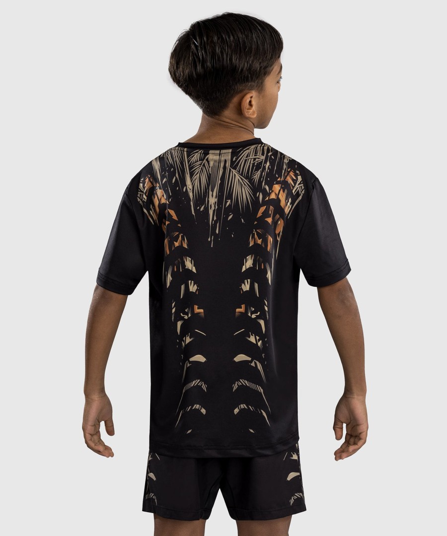 venum tiger kids dry tech t-shirt - blackneon orange