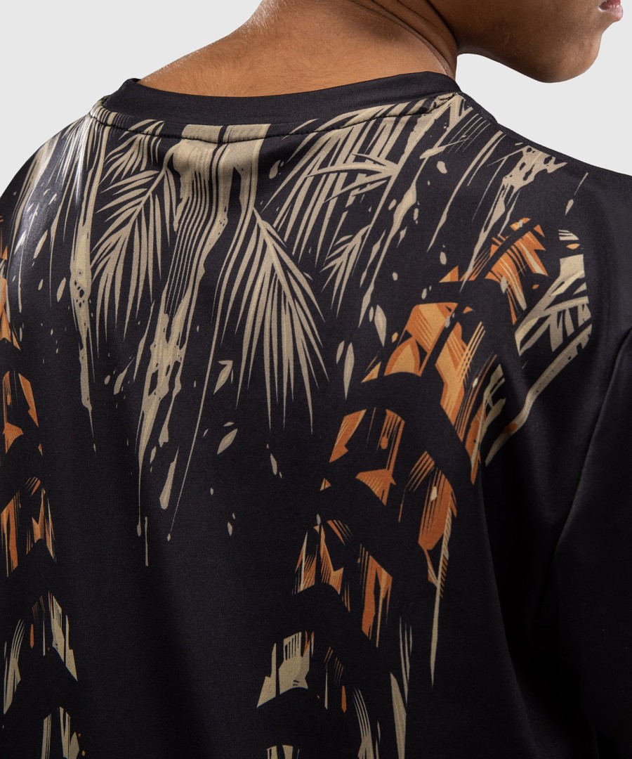 venum tiger kids dry tech t-shirt - blackneon orange