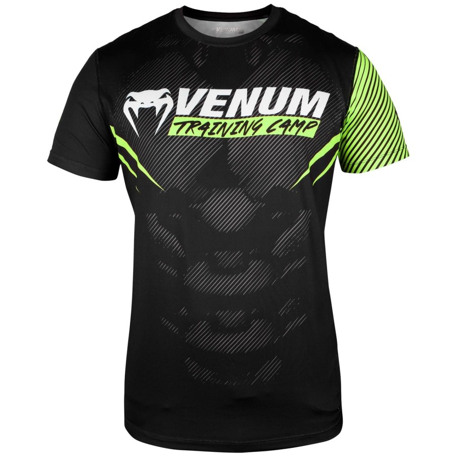 venum training camp 2.0 dry tech t-shirt - blackneo yellow - exclusive