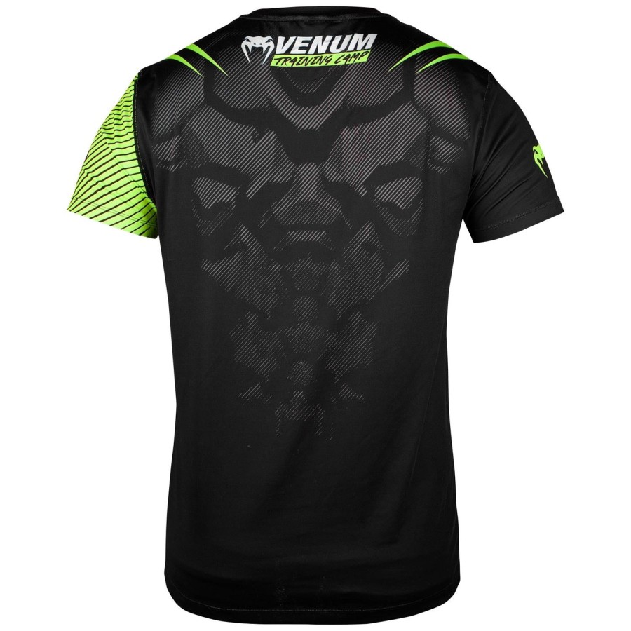 venum training camp 2.0 dry tech t-shirt - blackneo yellow - exclusive