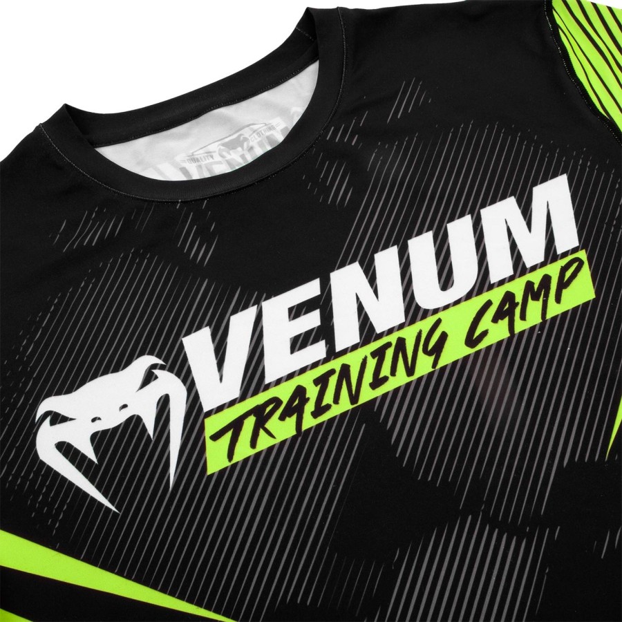 venum training camp 2.0 dry tech t-shirt - blackneo yellow - exclusive