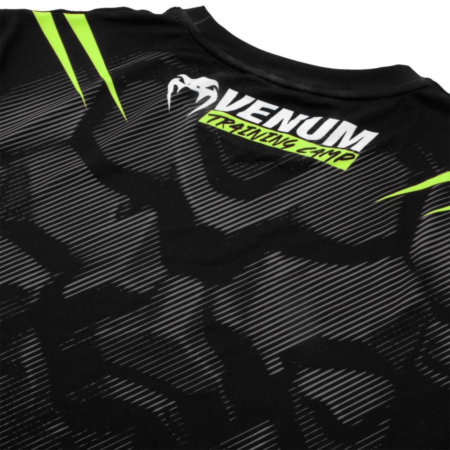 venum training camp 2.0 dry tech t-shirt - blackneo yellow - exclusive