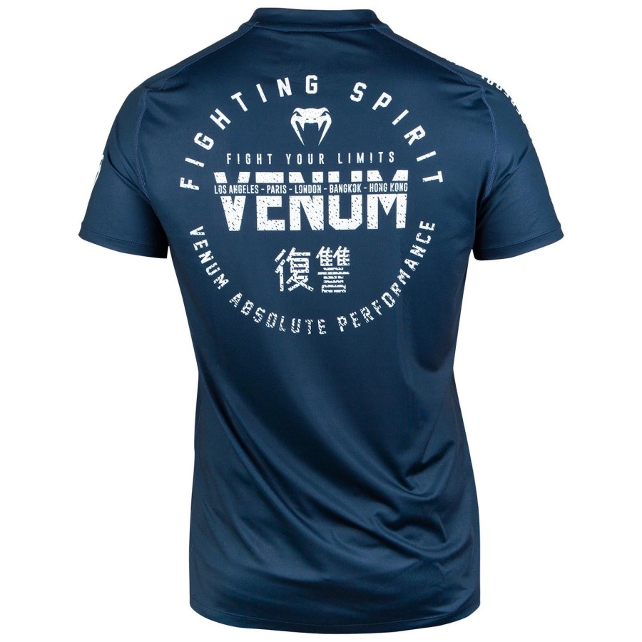 venum signature dry tech t-shirt - navy bluewhite