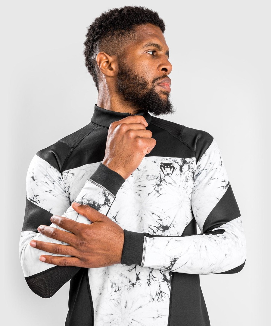 venum g-fit marble dry tech long sleeves zipped collar - marble