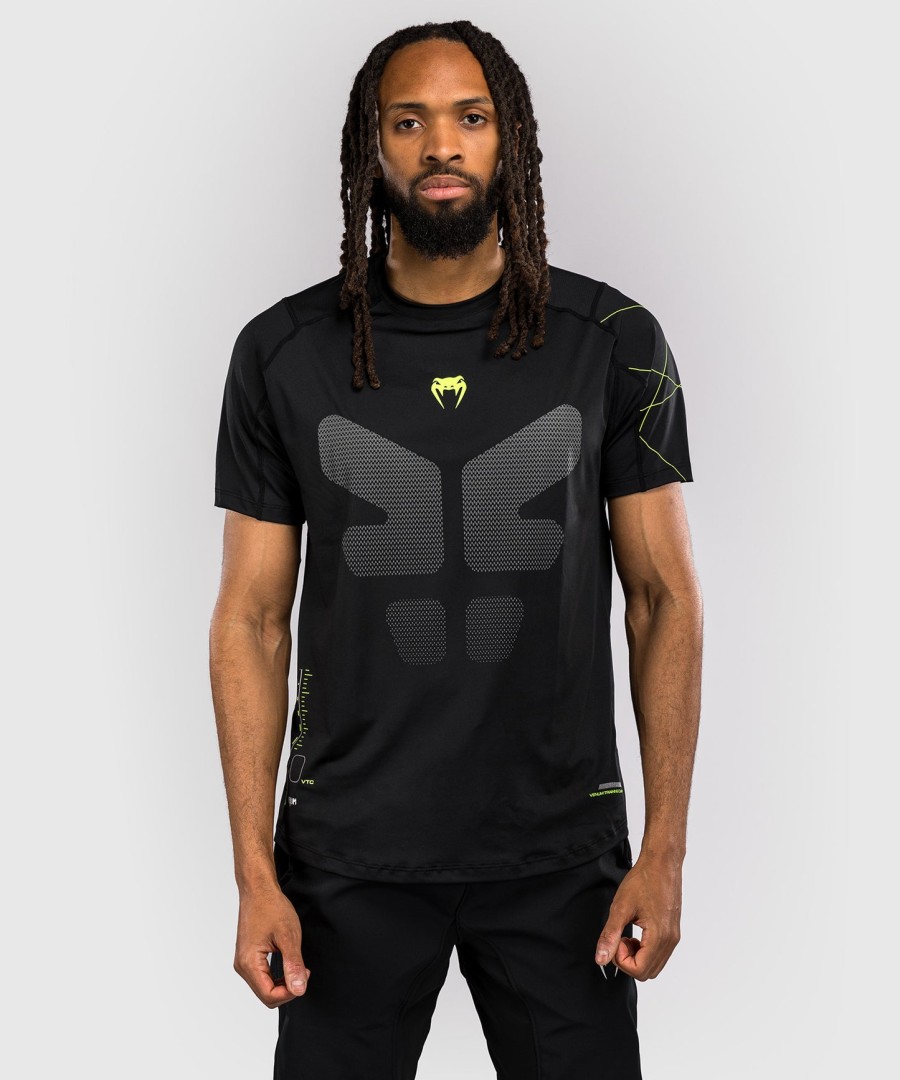 venum training camp 4.0 dry tech t-shirt - blackneon green