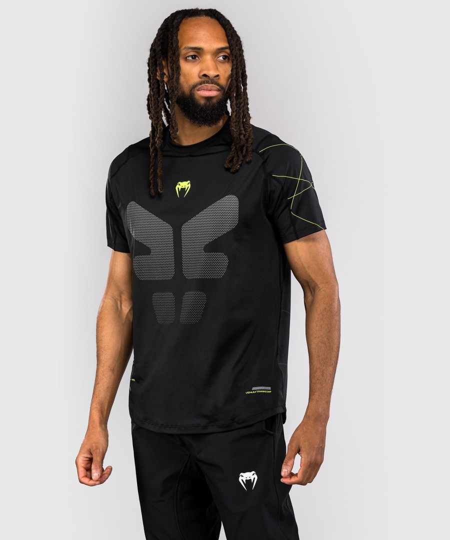 venum training camp 4.0 dry tech t-shirt - blackneon green