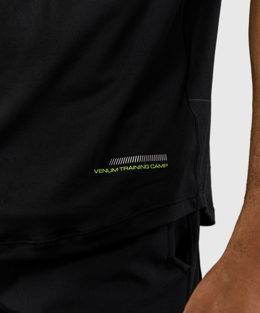 venum training camp 4.0 dry tech t-shirt - blackneon green