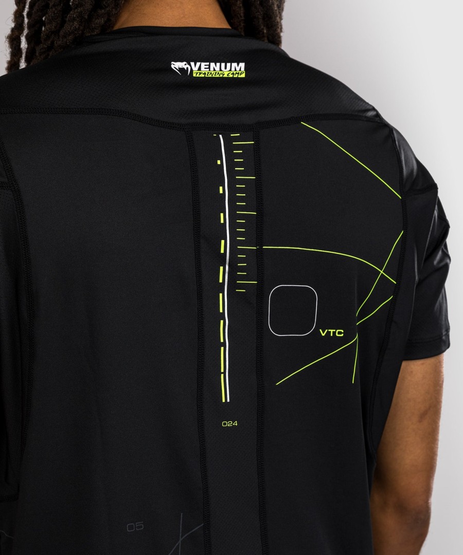 venum training camp 4.0 dry tech t-shirt - blackneon green