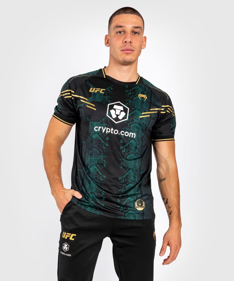 ufc adrenaline by venum authentic fight night men jersey - emerald edition - greenblackgold