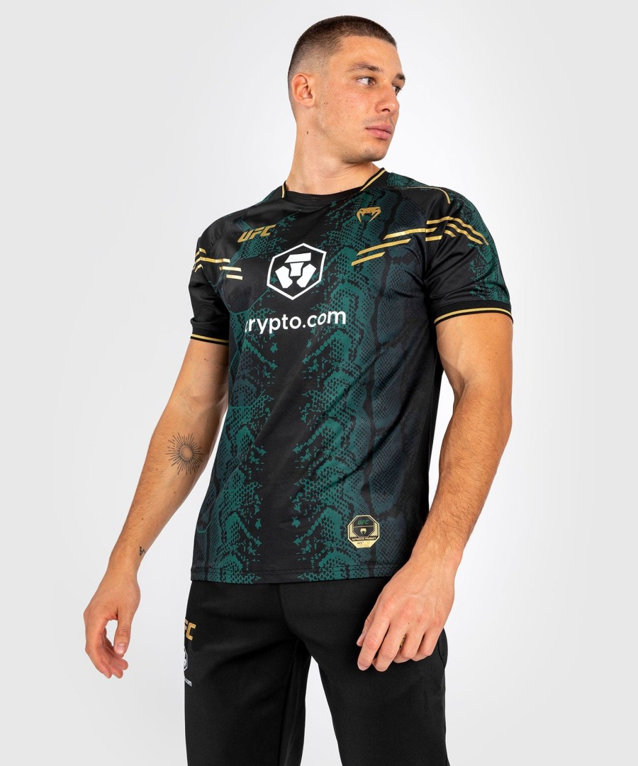 ufc adrenaline by venum authentic fight night men jersey - emerald edition - greenblackgold