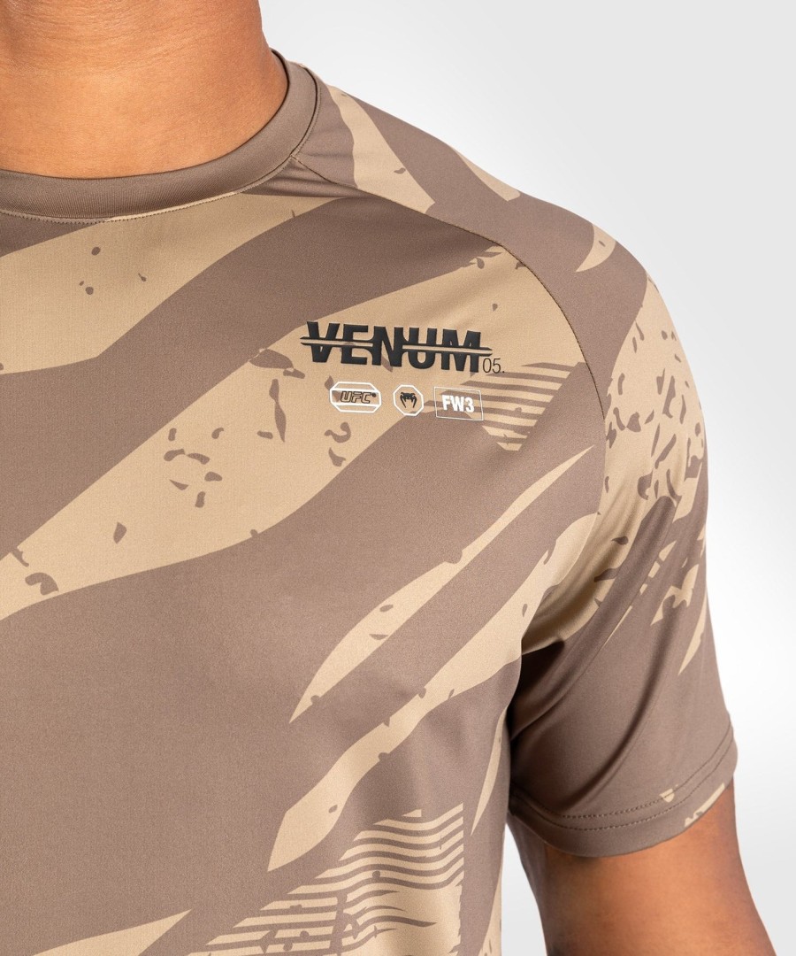 ufc adrenaline by venum men fight week dry-tech t-shirt - desert camo