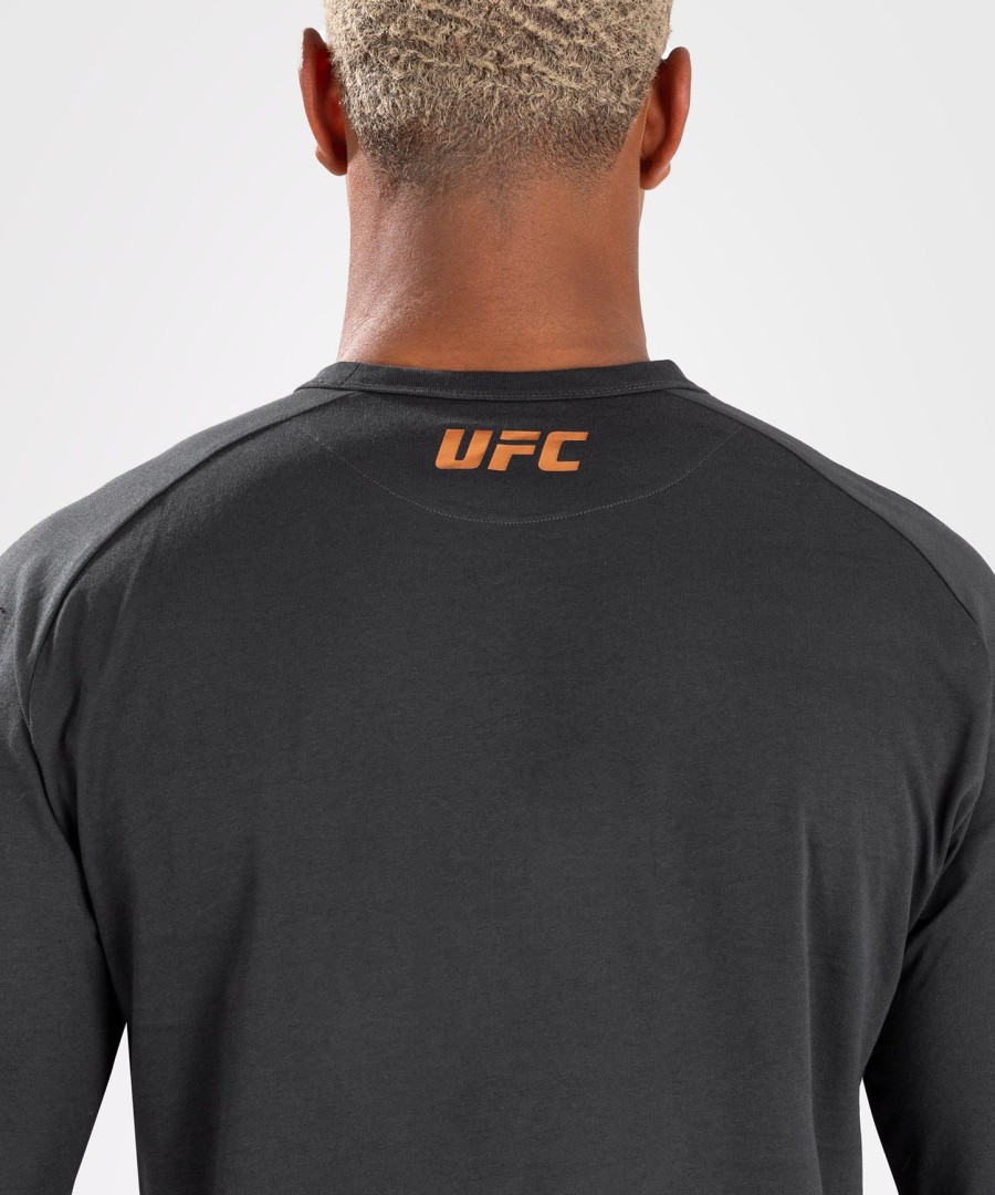 ufc adrenaline by venum fight week men long sleeve t-shirt - charcoal grey
