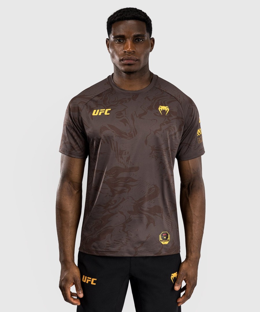 ufc fusion by venum fight week men dry-tech t-shirt - earthen brown
