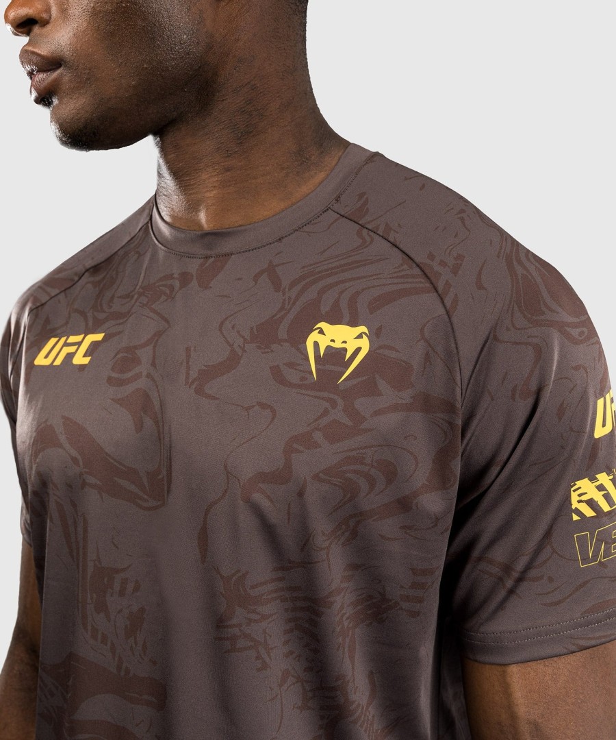 ufc fusion by venum fight week men dry-tech t-shirt - earthen brown