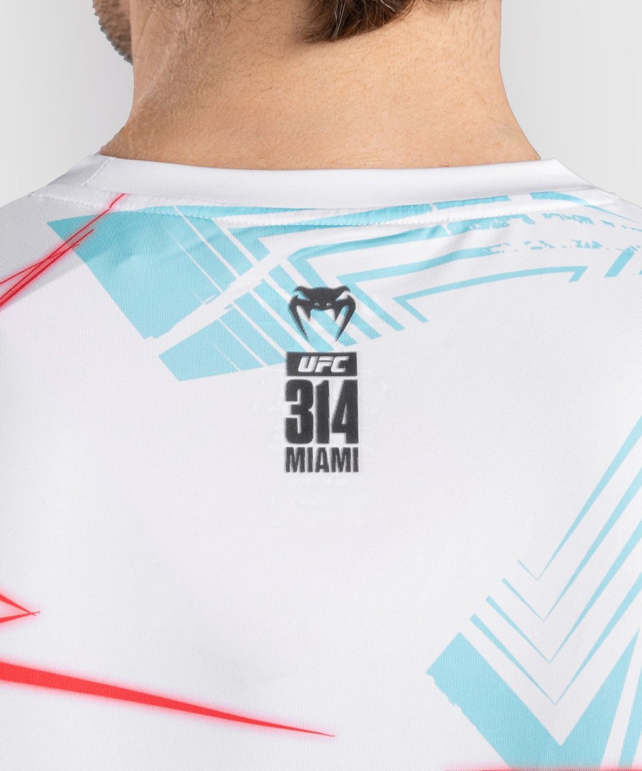 ufc fusion by venum miami edition fight week men dry-tech t-shirt - white