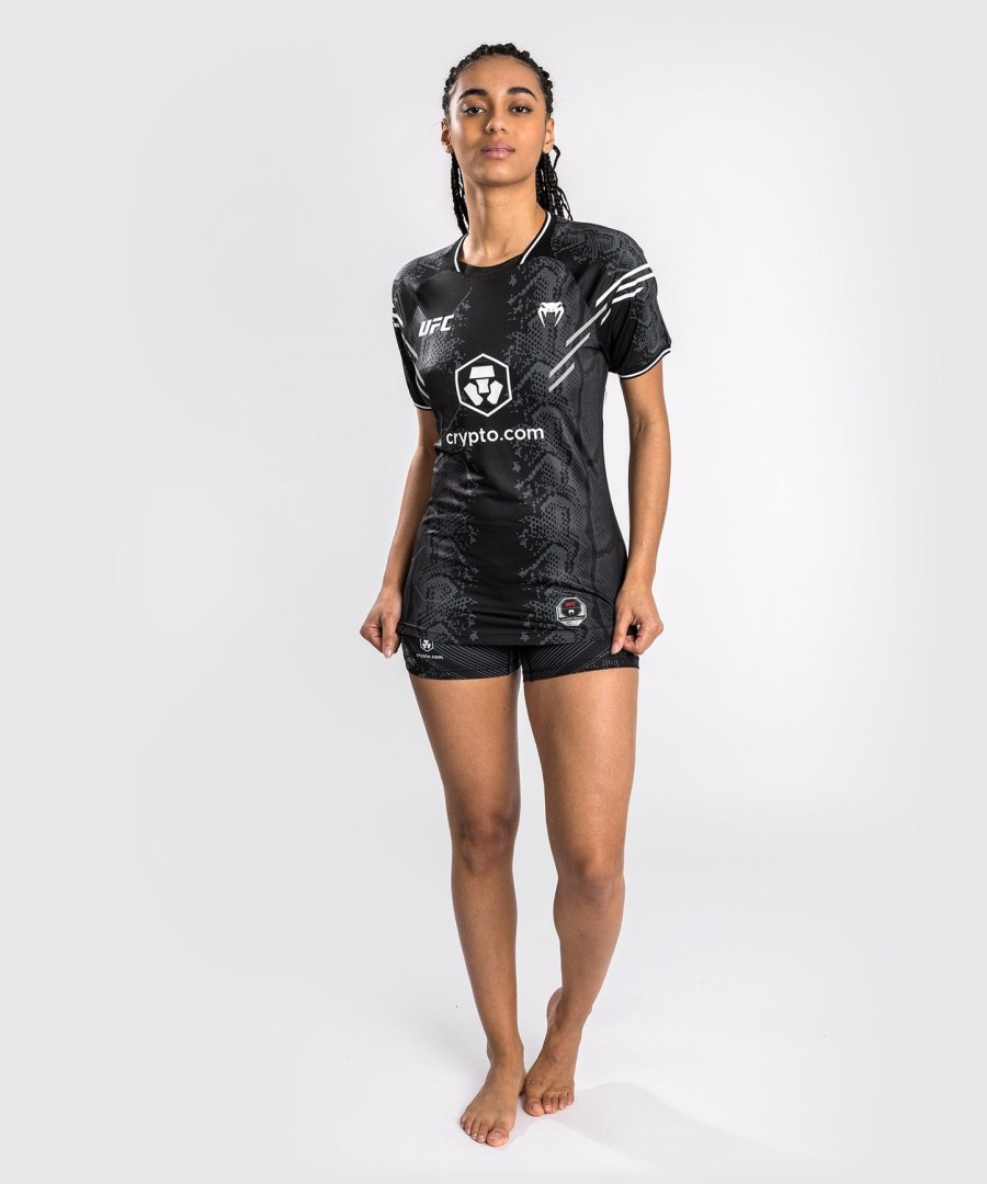 ufc adrenaline by venum authentic fight night women walkout jersey - black