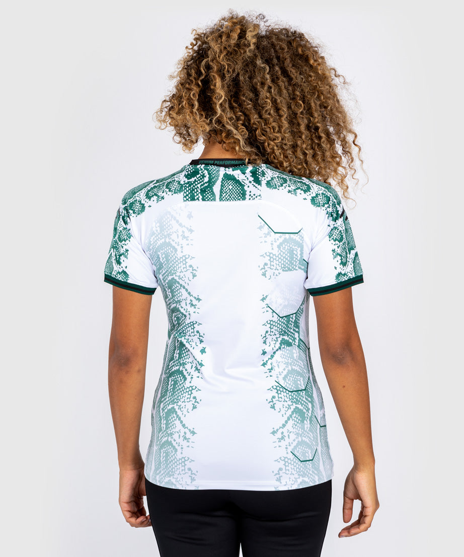ufc adrenaline by venum authentic fight night women walkout jersey - emerald edition - whitegreen