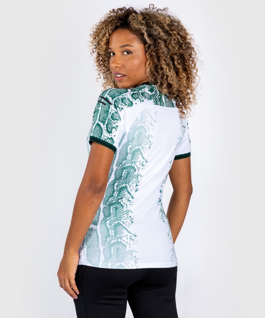ufc adrenaline by venum authentic fight night women walkout jersey - emerald edition - whitegreen