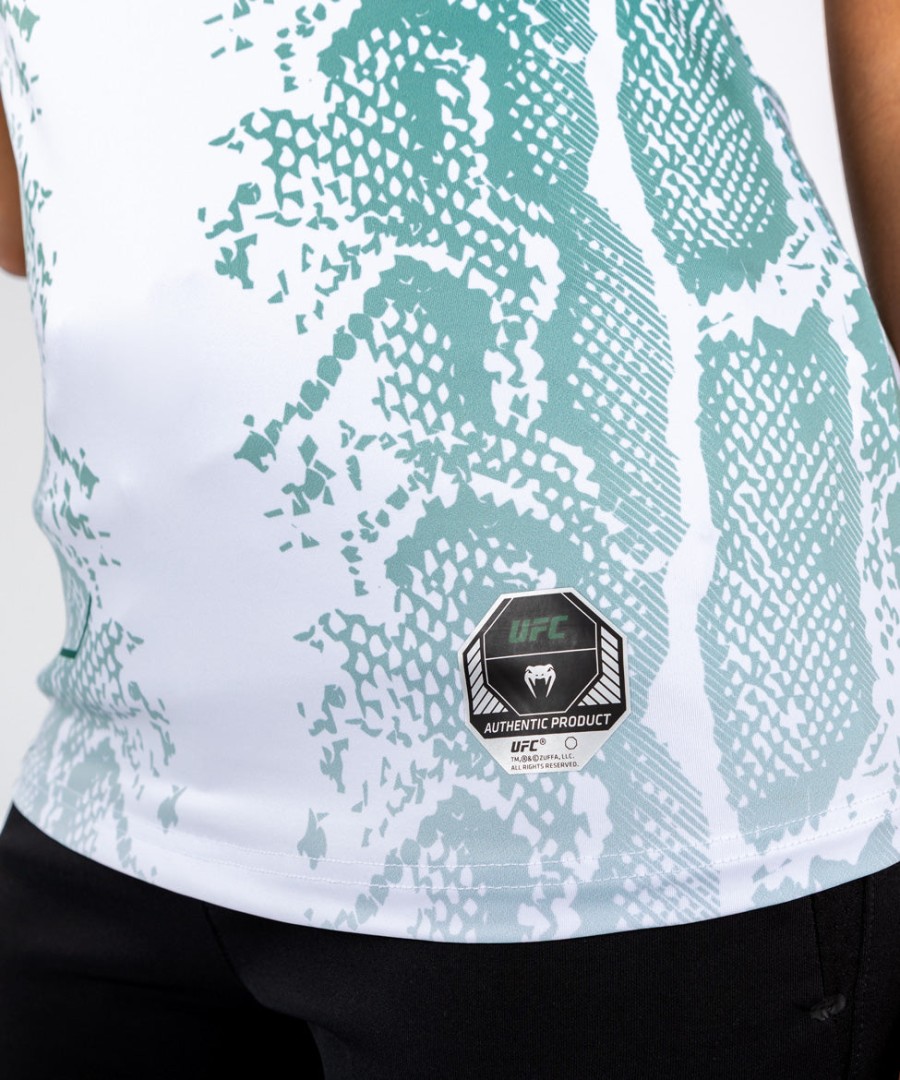ufc adrenaline by venum authentic fight night women walkout jersey - emerald edition - whitegreen