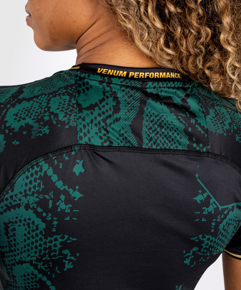 ufc adrenaline by venum authentic fight night women walkout jersey greenblackgold - emerald edition
